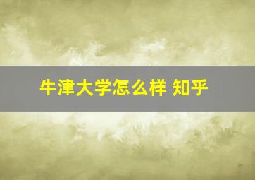 牛津大学怎么样 知乎